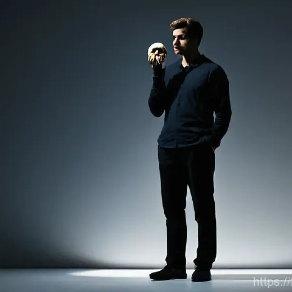 셰익스피어 희곡 연구 - **Prompt 1: The Weight of Thought (Hamlet's Dilemma)**
"A lone figure, a young man of diverse et...